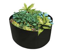 JYCRA Fabric Raised Garden Bed,150 Gallon Round Planting Container Grow Bag Planter Pot for Plants,Flowers Vegetables size Dia 46 x H 22inch (Black)