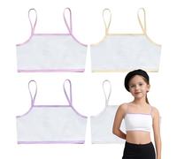 JYCY 4pcs Girls Crop Tops Age 7-16 Kids Sports Bra Teenage Girls Crop Top Girls Tops Kids Sports First Bra Training Teen Bras for Younggirls Crop Tops