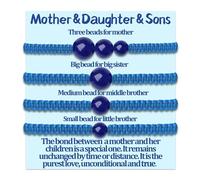 Jycycem Mother Daughter Son Bracelet Mum Oldest Daughter Second Son and Youngest Son Bracelets set for 4 Mother 2 Daughters and Son Gifts Mothers Day Christmas Valentines Gifts for Mum Daughter Son