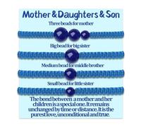 Jycycem Mother Daughter Son Bracelet Mum Oldest Daughter Second Son Youngest Daughter Bracelets set for 4 Mother 2 Daughters and Son Gifts Mothers Day Christmas Valentines Gifts for Mum Daughter Son