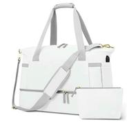 JYDMS 2Pcs Weekender Bag for Women Gym Bag with USB Charging Port Travel Duffle Bag Shoe Compartment Carry on Overnight