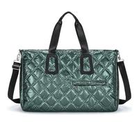 JYDMS Travel Tote Bag Quilted Plaid Shoulder Duffle Bags Outdoor Shopping Handbag Large Sport Gym Yoga Pack with Wet and Dry