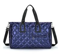 JYDMS Travel Tote Bag Quilted Plaid Shoulder Duffle Bags Outdoor Shopping Handbag Large Sport Gym Yoga Pack with Wet and Dry