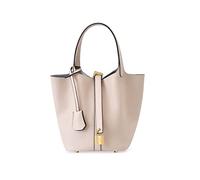 JYDQBAIS Ladies Handbag Female Bucket Bag Vegetable Basket Shoulder Bag Travel Bag Luggage Bag Commuter Bag Student Bag, Off-white
