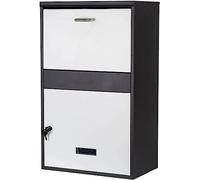 JYDQM Suggestion Box Business Drop Boxes Donation Box Large Package Drop Box for Outside, Free Standing/Wall Mount Mailbox with Lock, Modern Metal Delivery Parcel Boxes for Front Door (Color : Gray)