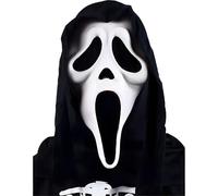 Jyeennar 1pc Scream Mask,Halloween Mask Scary Skull Masks,Halloween Horror Full Head Masquerade Cosplay Party Decoration Props,White