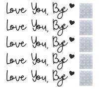 Jyeennar 5Pcs Love You Bye Sign,Wall art for hallway and stairs,love you gifts,love signs,above door sign,Monogram Wall Decor Sign for Stairs and Hallways