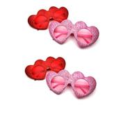 Jyeennar Valentine's Day Heart-Shaped Oversized Glasses, Pink and Red, 4 Pack, Lightweight PC Material, One Size Fits Most, for Weddings Travel Parties