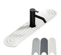 JYEVERC Instant Drying Stone for Tap, (24'' x 4'') Stone Drying Mat for Kitchen Sink, Instant Dry Sink Organizer, Countertop Fast Drying Rack, for Sponge Soap Dispense Home Decor, Super Absorbent