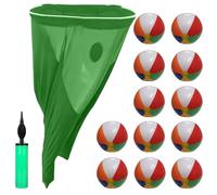 JYEVERC Oversized Granny Pants Yard Game,Granny Pants Hula Hoop Game with 12 Throwing Bouncy Balls & 1 Pumps for Outdoor Birthday Party, Family Reunions (Green)