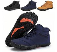 JYEVERC Winter Barefoot Shoes, Waterproof, Non-Slip, High Warm, Blue, Size 44 EU (US 9.5), Men & Women, Unisex, Outdoor Enthusiasts, Active Lifestyle, Winter Sports, Trail Running Shoes
