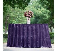JYFLZQ Purple Sequin Tablecloth 90" Round Sparkly Drape Table Cloths Table Cover Overlay for Wedding Birthday Party Baby Bridal Shower