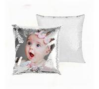 JYFLZQ Sequin Pillow Case Silver, Sublimation Pillow Covers Blanks 2Pcs