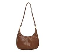 JYG Small Hobo Bags for Women Retro Crescent Shoulder Purse Fall Soft Crossbody Handbag 2025, Brown, 9.8" X 3.5" X 8.3"
