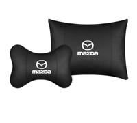 JYHBAQWN Car Lumbar Support Pillow Headrest Neck Pillow Set for Mazda 3 2 6 5 CX3 CX5 CX30 CX60 CX60 MX5, Car Neck Support Back Support Pillow Neck Pillow Ergonomic Design Car Interior