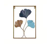 JYHCD Metal Minimalist Abstract Wall Art Decor Colorful Modern Metal Leaf Wall Art, Metal Tree Leaf Wall Hanging Decor Wall Sculpture Decor for Kitchen Bathroom Living Room,11.8"X17",D