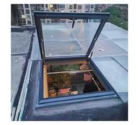 JYHHCYS Aluminum Flat Roof Lighting Well Window, 400x400 600x600 900x900mm Multi-angle Roof Viewing Window, Small Window In A Buildings Roof, Sun Room Roof Skylights(600x600mm)