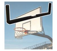 JYHHCYS Backboard Impact Protection Strip, Weatherproof Board Pad Bolt-On for 180cm Basketball Backboard, for Driveway & Community Courts, Quick & Secure Installation(Black)