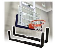 JYHHCYS Basketball Backboard Cushion, Wood Or Acrylic Or Glass Backboard Edge Padding, Add Player Safety, EVA Bumper Guard Strip for Gym, Campus, Garage, Outdoor, Indoor(Black,Pack of 2)
