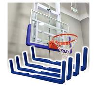 JYHHCYS Basketball Backboard Cushion, Wood Or Acrylic Or Glass Backboard Edge Padding, Add Player Safety, EVA Bumper Guard Strip for Gym, Campus, Garage, Outdoor, Indoor(Blue,Pack of 4)