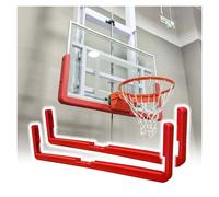 JYHHCYS Basketball Backboard Cushion, Wood Or Acrylic Or Glass Backboard Edge Padding, Add Player Safety, EVA Bumper Guard Strip for Gym, Campus, Garage, Outdoor, Indoor(Red,Pack of 2)