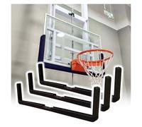 JYHHCYS Basketball Backboard Cushion, Wood Or Acrylic Or Glass Backboard Edge Padding, Add Player Safety, EVA Bumper Guard Strip for Gym, Campus, Garage, Outdoor, Indoor(Black,Pack of 3)