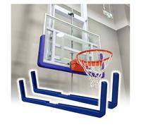 JYHHCYS Basketball Backboard Cushion, Wood Or Acrylic Or Glass Backboard Edge Padding, Add Player Safety, EVA Bumper Guard Strip for Gym, Campus, Garage, Outdoor, Indoor(Blue,Pack of 2)