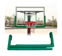 JYHHCYS Basketball Glass Backboard Protective Strip, Safety Padding for 72'' Backboards, Bolt-On Edge Padding for Home Courts, School Gyms, Community Centers, Easy Installation(Green)
