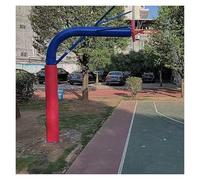 JYHHCYS Basketball Hoop Padding for Pole 5 6 7 8 Ft Tall, All-weather Volleyball Pole Protective Pads, Wrapped On All Sides, Custom Hoop Post Protector for Basement(Red H- 5.5',Dia 9.5")