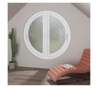 JYHHCYS Custom Flush Mount Rotatable Window 8 10 12 24 Inch, Ventilation Windows with Handles Round, Opening Portlight Porthole Window for Bathroom/Kitchen/Living(White-dia,56cm/22in)