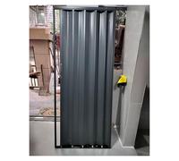 JYHHCYS Customizable Aluminum Alloy Folding Doors, Grey Accordion Door Room Divider with Lock for Restrooms/Kitchen, 70 80 90 Inch Tall Sliding Door for Indoor & Outdoor(64x70in(162x178cm))