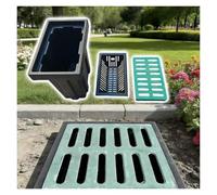 JYHHCYS Large Catch Basin with Plastic Grate Top Complete Package
