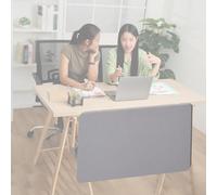 JYHHCYS Modesty Panel for Office Desk, Under Desk Privacy Panel 27 30 35 40 45 51 55 63 Inch Long, Universal Commercial Desk Clamp Privacy Pane for Visual Privacy(Light Grey,13''H x 33''L)
