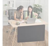 JYHHCYS Modesty Panel for Office Desk, Under Desk Privacy Panel 27 30 35 40 45 51 55 63 Inch Long, Universal Commercial Desk Clamp Privacy Pane for Visual Privacy(Dark Grey,17''H x 33''L)