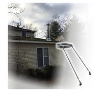JYHHGDS Adjustable Galvanized Steel Chimney Bracket Kit - Durable Pipe Support for 3-10 Inch Stove Pipes, Includes Storm Collar, Perfect for Shingle, Mobile Homes & Wood Stoves - 4.43" Dia