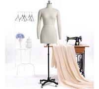 JYHHGDS Female Sewing Dress Form, Dressmakers Plus Size Mannequin On Wheels, Fully Pinnable Mannequin with T-Type Detachable Shoulder Buckle for Sewing Clothes,Witharms-Xxl-Model88,Witharms-Model84