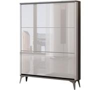 JYHHGDS Hidden Shoe Cabinet,Shoe entryway Storage Cabinet,Modern Slim Hidden Shoe Cabinet,Narrow Shoe Storage Cabinet with 3 Drawers,Narrow Shoe Cabinet for entryway,3 Tier Shoe Cabinet flip Drawer