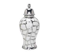 JYHUHGRG Decorative Jar Vase Ceramic Ginger Jar With Lid Decorative Temple Jar Tea Storage Flower Vase For Home Kitchen Dining Storage Jar (B 18 * 41cm)