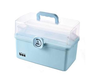 JYHUHGRG Family Storage,First Aid Case Medicine Storage Box, Multiple Layers Portable Durable, Child-Proof Medicine Chest Compartments With A Handle S 34X18X22.5Cm