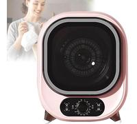 JYHUHGRG Tumble Dryer, Powerful Turbine 0-200 Minutes Hot Cold Air 3D Drying 5kg Vented Tumble Dryer 35dB Silent Compact Spin Dryer Filter Lint Dust (Pink)