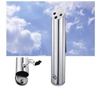 JYHUHGRG Wall mounted ashtray, stainless steel outdoor wall mounted ashtray, suitable for restaurants, offices and hotels, with lock, vertical ashtray outdoor wall mo,G-48 * 8CM