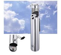 JYHUHGRG Wall mounted ashtray, stainless steel outdoor wall mounted ashtray, suitable for restaurants, offices and hotels, with lock, vertical ashtray outdoor wall mo,B-48 * 8CM