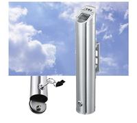 JYHUHGRG Wall mounted ashtray, stainless steel outdoor wall mounted ashtray, suitable for restaurants, offices and hotels, with lock, vertical ashtray outdoor wall mo,E-48 * 8CM