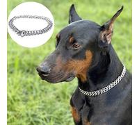 JYHY Luxury Dog Choke Collar Slip P Chain -Pet Iron Metal Double Chain Row Neck Walking Training Small Medium Large Dogs,40cm