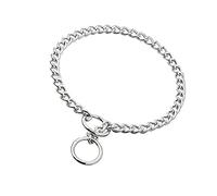 JYHY Stainless Steel P Chock Metal Chain Dog Necklace Collars Walking Training Pet Supplies for Small Medium Large Dogs,Sliver 50cm