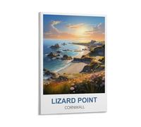 JYICUNCHO Lizard Point Cornwall Vintage Travel Poster 12x18inch(30x45cm) Canvas Prints Wall Art Paintings Pictures for Living Room Bedroom Wall Decor