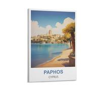 JYICUNCHO Paphos Cyprus Vintage Travel Poster 08x12inch(20x30cm) Canvas Prints Wall Art Paintings Pictures
