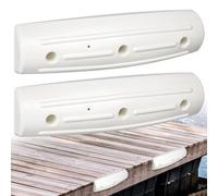 JYINCPED Dock Fender Bumpers, Boat Dock Bumpers Straight-Edge Marine Fenders Side Guard, Soft UV-Resistant Marine 17-Inch, Horizontal Protection,Inflatable,2 Pack-White