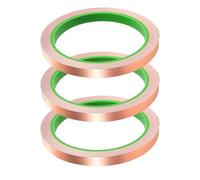 Jyinelx 3 Rolls of Slug Copper Tape (1/4 Inch X 66 Feet), Copper Foil Tape for Colored Glass, Electromagnetic Shielding, Slug Repellent Copper Tape,Diy Crafts