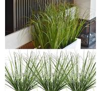 JYJLLM 13PCS Faux Pampas Grass Stems 30CM, Fake Dried Reed Plant Artificial Long Greenery, Realistic Boho Floral for Home Garden Farmhouse Table Vase Decoration Outdoor Indoor